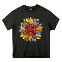 Asphalt firefighter sunflower Heavy Core Tee - HRA Design Shop