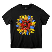Black firefighter sunflower Heavy Core Tee - HRA Design Shop