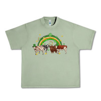 Oil Green cow st patrick days Urban Heavy Tee - MaliasSmallBusiness