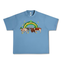 Pebble Blue cow st patrick days Urban Heavy Tee - MaliasSmallBusiness
