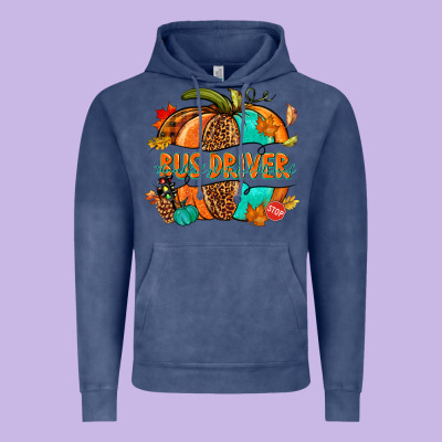 Bus Driver Pumpkin Vintage Hoodie Designed By Nancycooperartshop