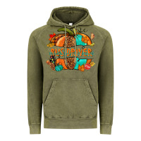 Vintage Olive bus driver pumpkin Vintage Hoodie - NancyCooperArtShop