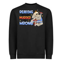 Black reading because murder is wrong Heavyweight Sweatshirt - MaliasSmallBusiness
