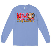 Colony Blue my dog is my valentine Long Sleeve Tee - NancyCooperArtShop