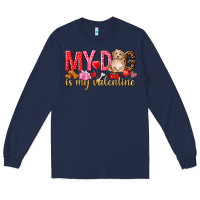Navy my dog is my valentine Long Sleeve Tee - NancyCooperArtShop