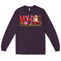 Plum my dog is my valentine Long Sleeve Tee - NancyCooperArtShop
