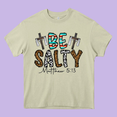 Be Salty Matthew 5. 13 Heavy Core Tee Designed By Cowhidedigitalart