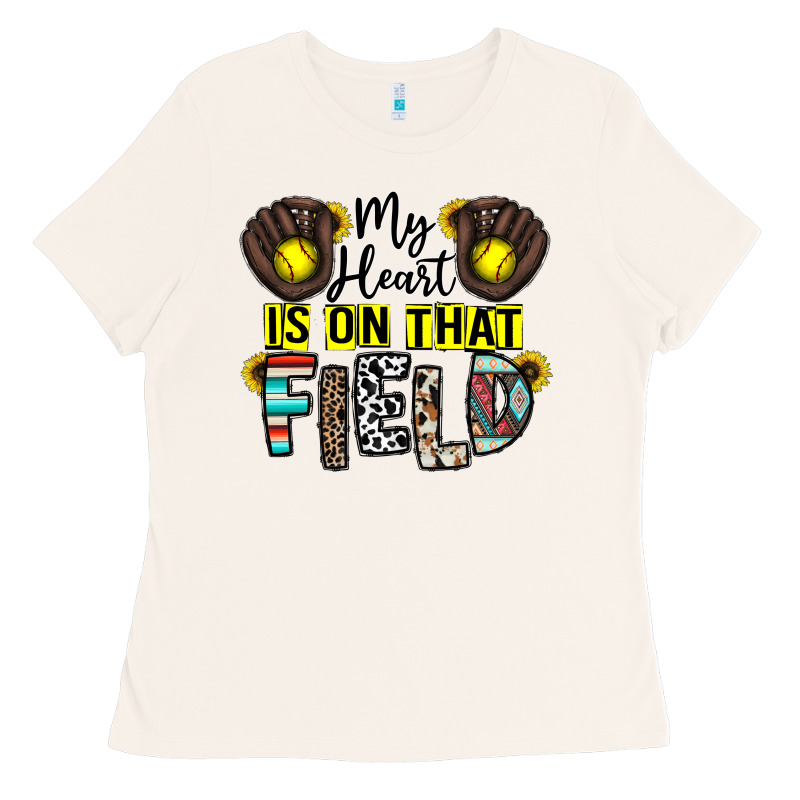 My Heart Is On That Field Ladies Tee by CowhideDigitalArt | Teevron