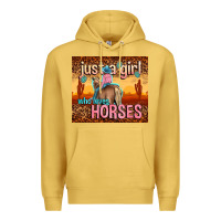 Antique Gold just a girl who loves horses Premium Hoodie - TumblerDesignByShophia