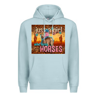 Blue Mist just a girl who loves horses Premium Hoodie - TumblerDesignByShophia
