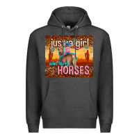 Charcoal Heather just a girl who loves horses Premium Hoodie - TumblerDesignByShophia