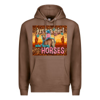 Chestnut just a girl who loves horses Premium Hoodie - TumblerDesignByShophia