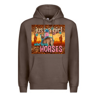 Coffee just a girl who loves horses Premium Hoodie - TumblerDesignByShophia