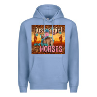Colony Blue just a girl who loves horses Premium Hoodie - TumblerDesignByShophia