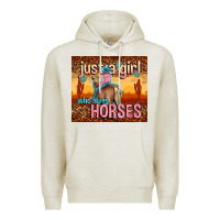 Just A Girl Who Loves Horses Premium Hoodie | Teevron