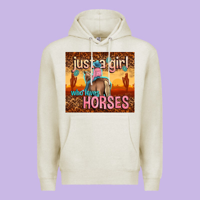 Just A Girl Who Loves Horses Premium Hoodie Designed By Tumblerdesignbyshophia