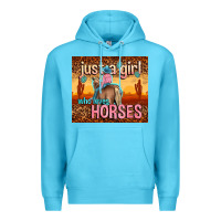 Ocean Blue just a girl who loves horses Premium Hoodie - TumblerDesignByShophia