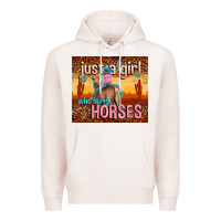 Pale Pink just a girl who loves horses Premium Hoodie - TumblerDesignByShophia