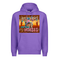 Purple just a girl who loves horses Premium Hoodie - TumblerDesignByShophia