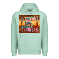 Seafoam just a girl who loves horses Premium Hoodie - TumblerDesignByShophia