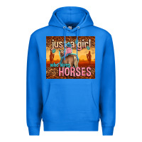 True Royal just a girl who loves horses Premium Hoodie - TumblerDesignByShophia