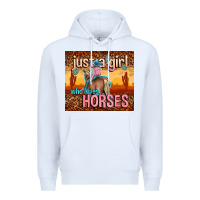 White just a girl who loves horses Premium Hoodie - TumblerDesignByShophia
