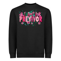 Black i am a previvor Heavyweight Sweatshirt - NancyCooperArtShop