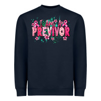 Navy i am a previvor Heavyweight Sweatshirt - NancyCooperArtShop