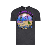 Vintage Black salt water heals everything Vintage Tee - MaliasSmallBusiness