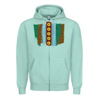 Seafoam Western Sunflower Farm Life Brush Strokes Zipper Hoodie - Bettercallsaul