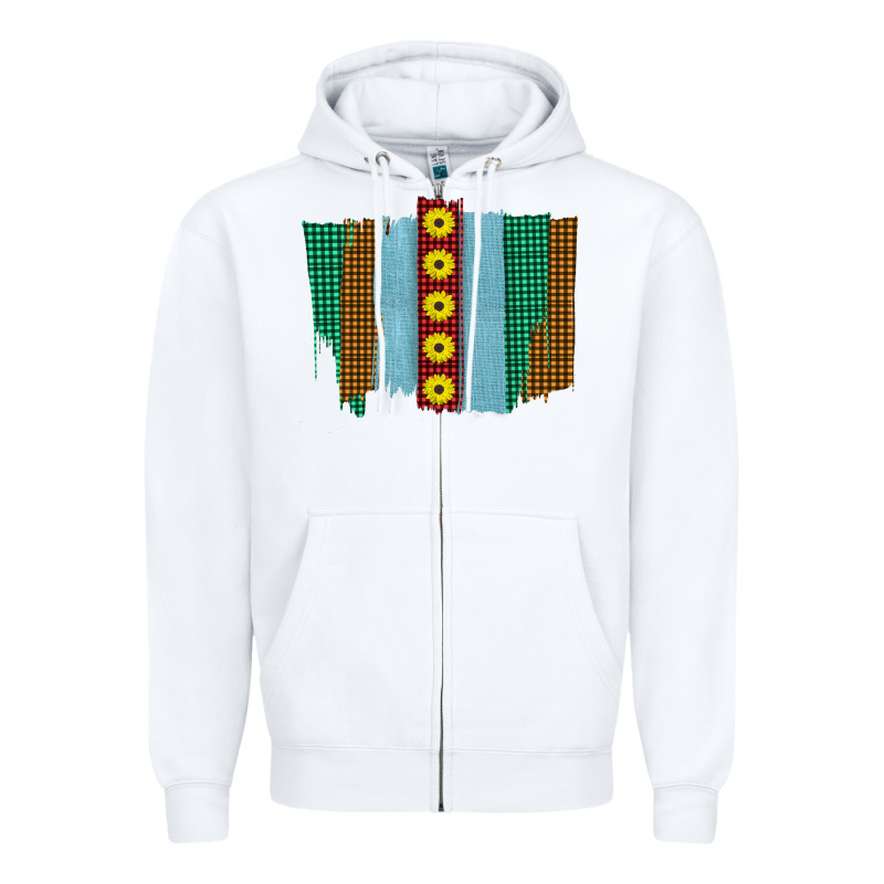 Western Sunflower Farm Life Brush Strokes Zipper Hoodie by Bettercallsaul | Teevron