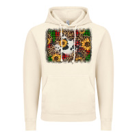Vintage Artic distressed christmas sunflowers leopard cowhide background Vintage Hoodie - Jasminsmagicworld