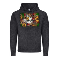 Vintage Black distressed christmas sunflowers leopard cowhide background Vintage Hoodie - Jasminsmagicworld