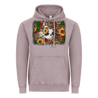 Vintage Zinc distressed christmas sunflowers leopard cowhide background Vintage Hoodie - Jasminsmagicworld