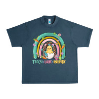 Midnight Navy teach love inspire rainbow Urban Heavy Tee - MaliasSmallBusiness