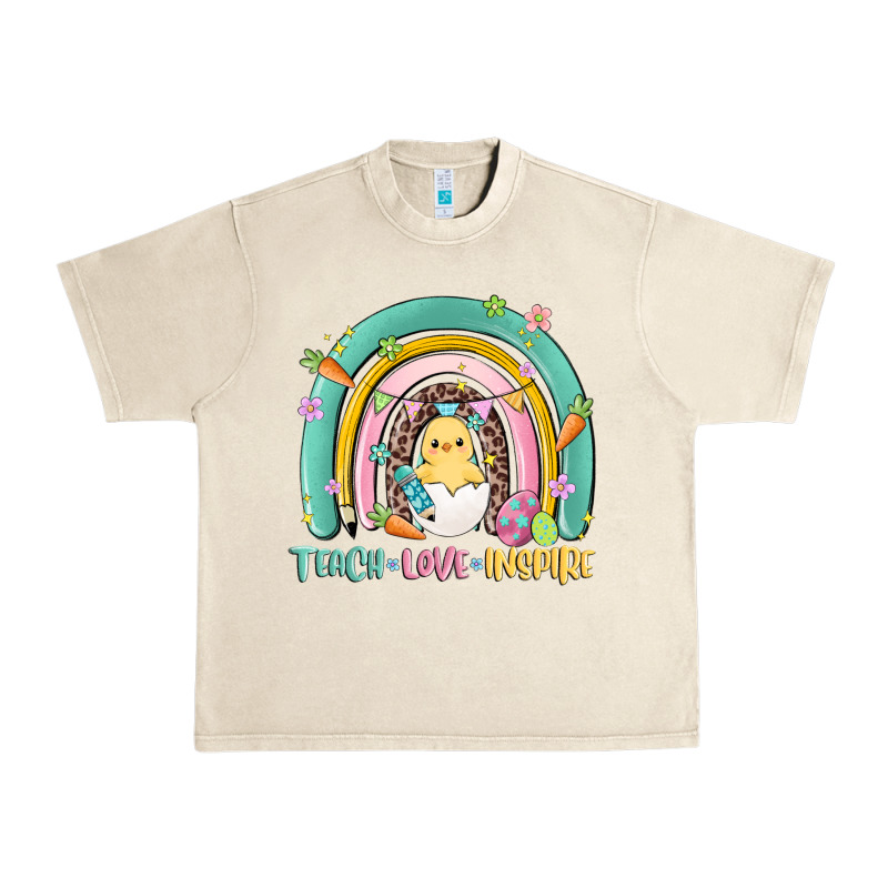 Teach Love Inspire Rainbow Urban Heavy Tee by MaliasSmallBusiness | Teevron