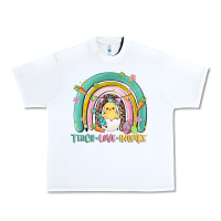 White teach love inspire rainbow Urban Heavy Tee - MaliasSmallBusiness