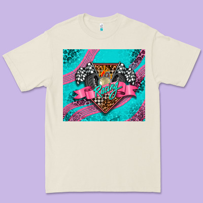 Racing Pink Premium Tee Designed By Adodesignshop