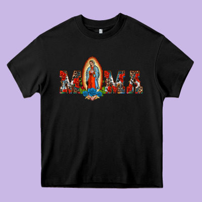 Mama Our Lady Of Guadalupe Heavy Core Tee Designed By Barkaloodesign