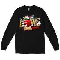 Black teacher school love Long Sleeve Tee - NancyCooperArtShop