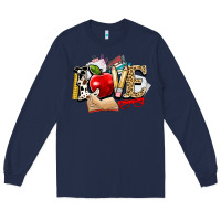 Navy teacher school love Long Sleeve Tee - NancyCooperArtShop