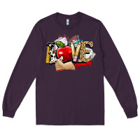 Plum teacher school love Long Sleeve Tee - NancyCooperArtShop