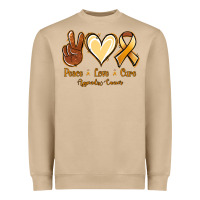 Mushroom Peace love cure Appendix Cancer Heavyweight Sweatshirt - NancyCooperArtShop
