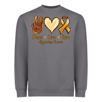 Storm Peace love cure Appendix Cancer Heavyweight Sweatshirt - NancyCooperArtShop