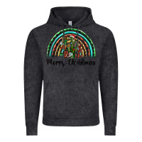 Vintage Black merry christmas cactus rainbow Vintage Hoodie - BarkalooDesign
