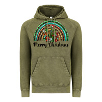 Vintage Olive merry christmas cactus rainbow Vintage Hoodie - BarkalooDesign