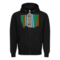 Black Western Farm Life Cowhide Brush Strokes Zipper Hoodie - Bettercallsaul
