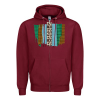 Burgundy Western Farm Life Cowhide Brush Strokes Zipper Hoodie - Bettercallsaul