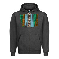 Charcoal Heather Western Farm Life Cowhide Brush Strokes Zipper Hoodie - Bettercallsaul