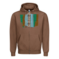 Chestnut Western Farm Life Cowhide Brush Strokes Zipper Hoodie - Bettercallsaul